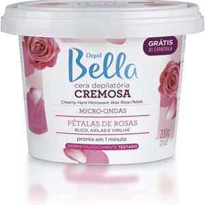Cera Cremosa Micro-ondas Pétalas de Rosas Depil Bella 200g