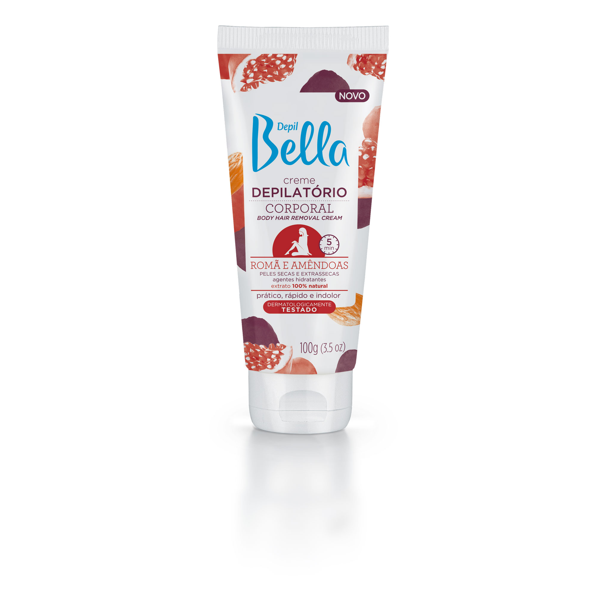 Creme Depilatório Corporal - Romã e Amendoas Depil Bella 100g