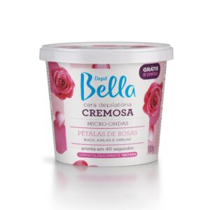 Cera Cremosa Micro-ondas Pétalas de Rosas Depil Bella 100g